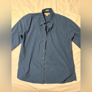 Men's Classic Blue Button-Down Shirt